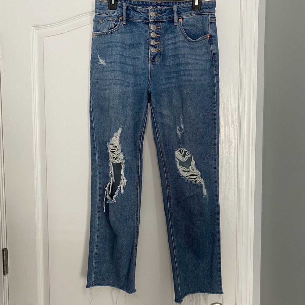 High Rise Straight Ankle jeans